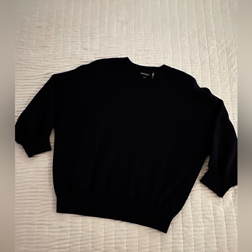 Repeat navy crewneck sweater